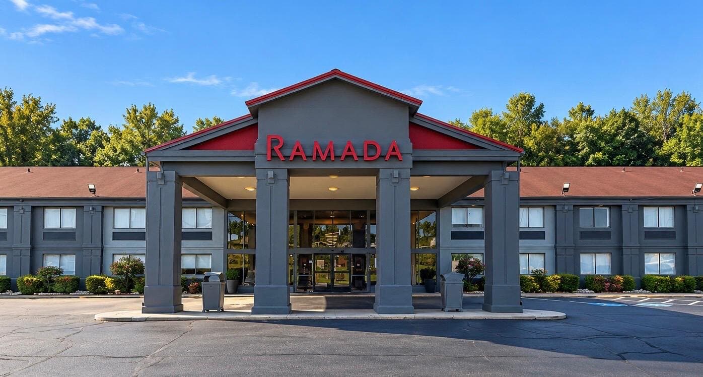 Hotel entrance and porte-cochère